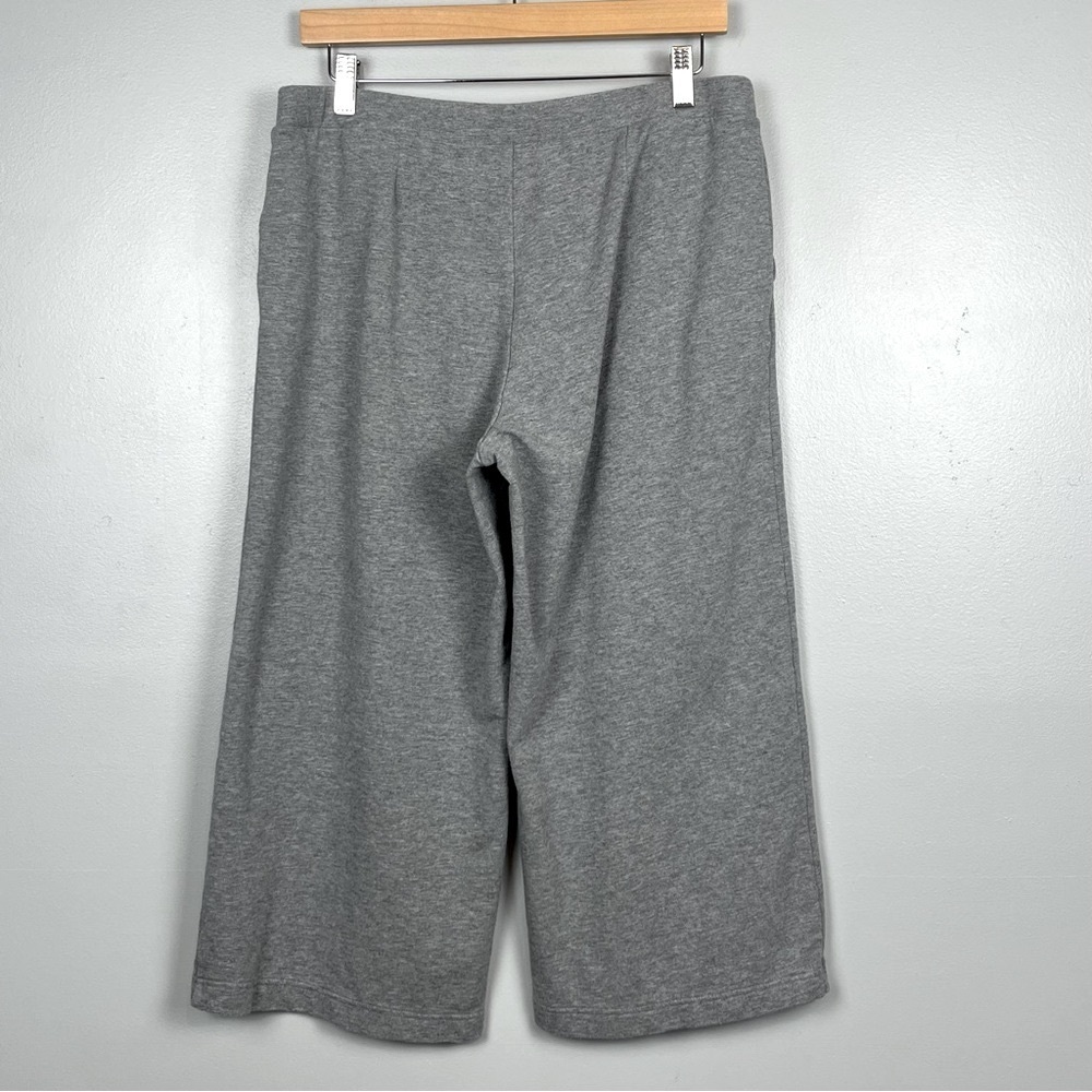 PureJill heather gray Full-Leg Cropped Pima cotton modal spandex pants, MP. - Picture 2 of 10